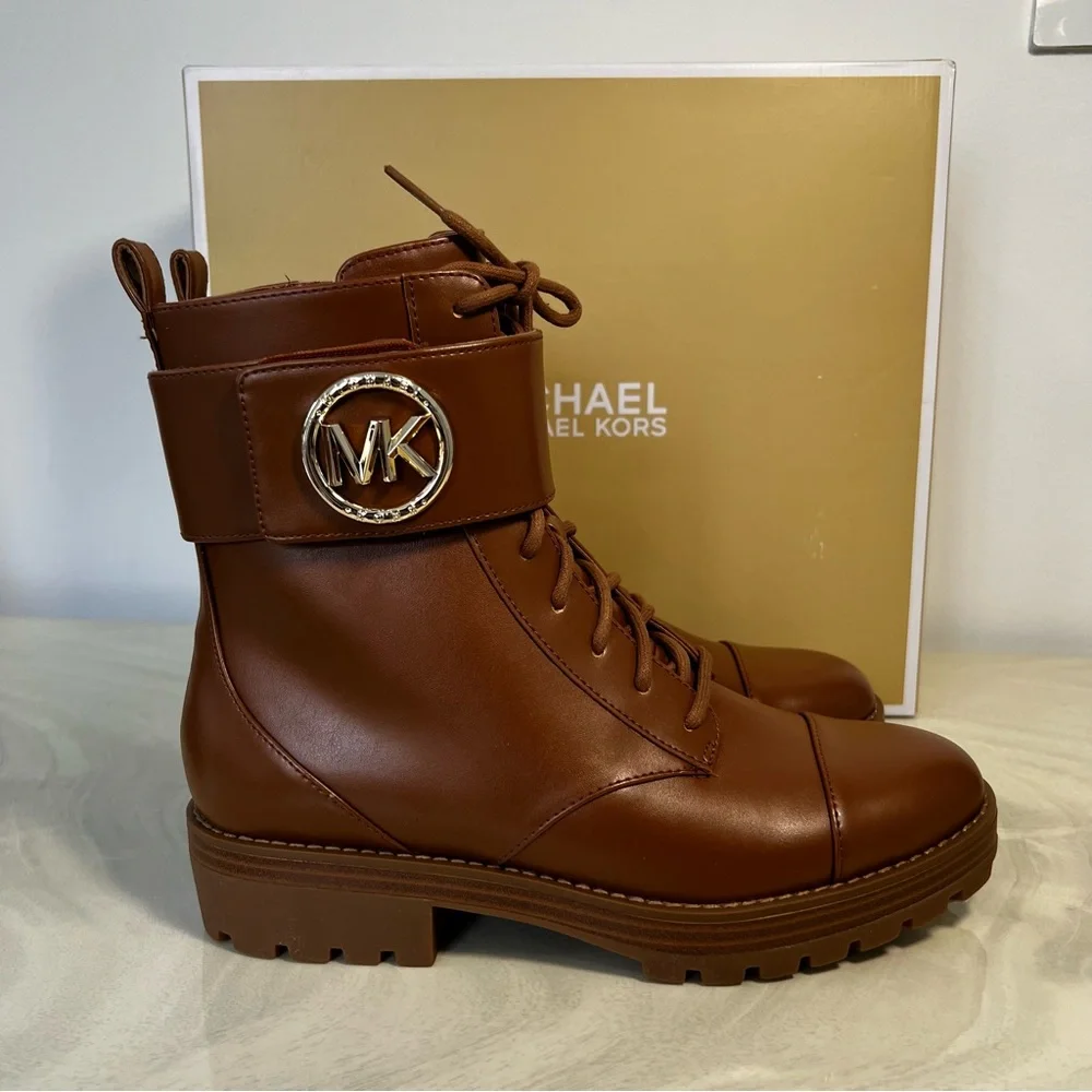 Michael Michael Kors Women's Faux Leather Tatum Ankle Boot - Picture 3 of 11